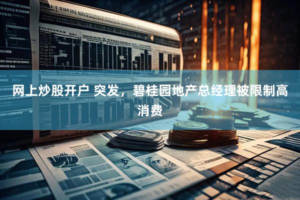 网上炒股开户 突发，碧桂园地产总经理被限制高消费